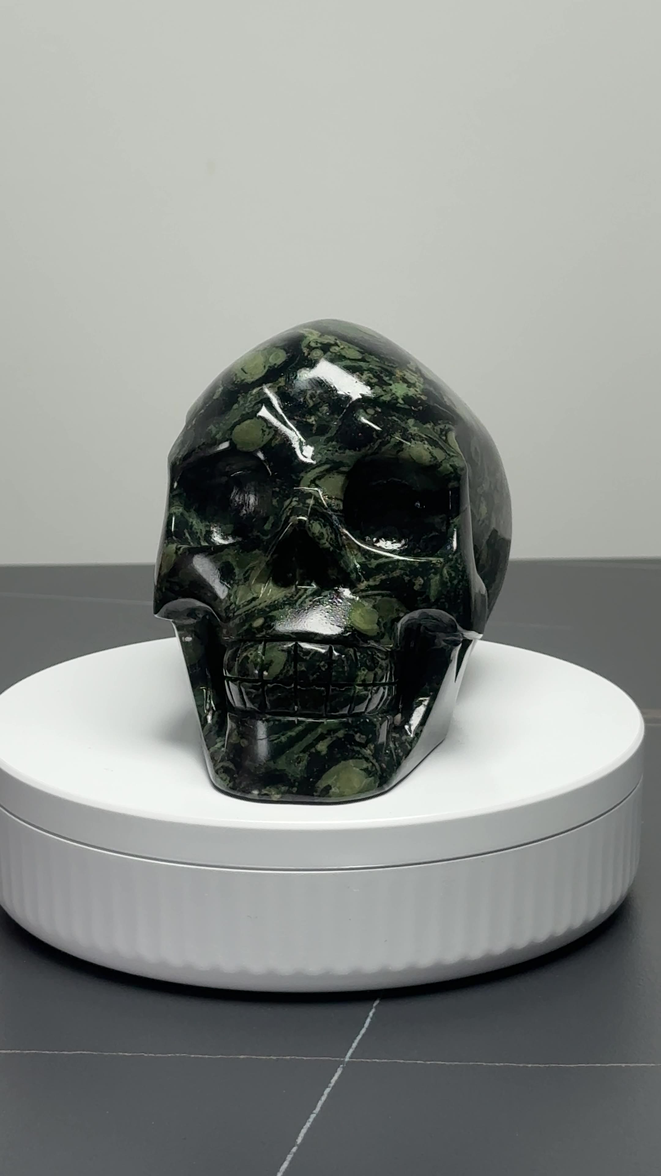 4.8″ Hand Carved Natural Kambaba Jasper Crystal Skull — Kambaba Jasper carved skull by CRYSKULL
